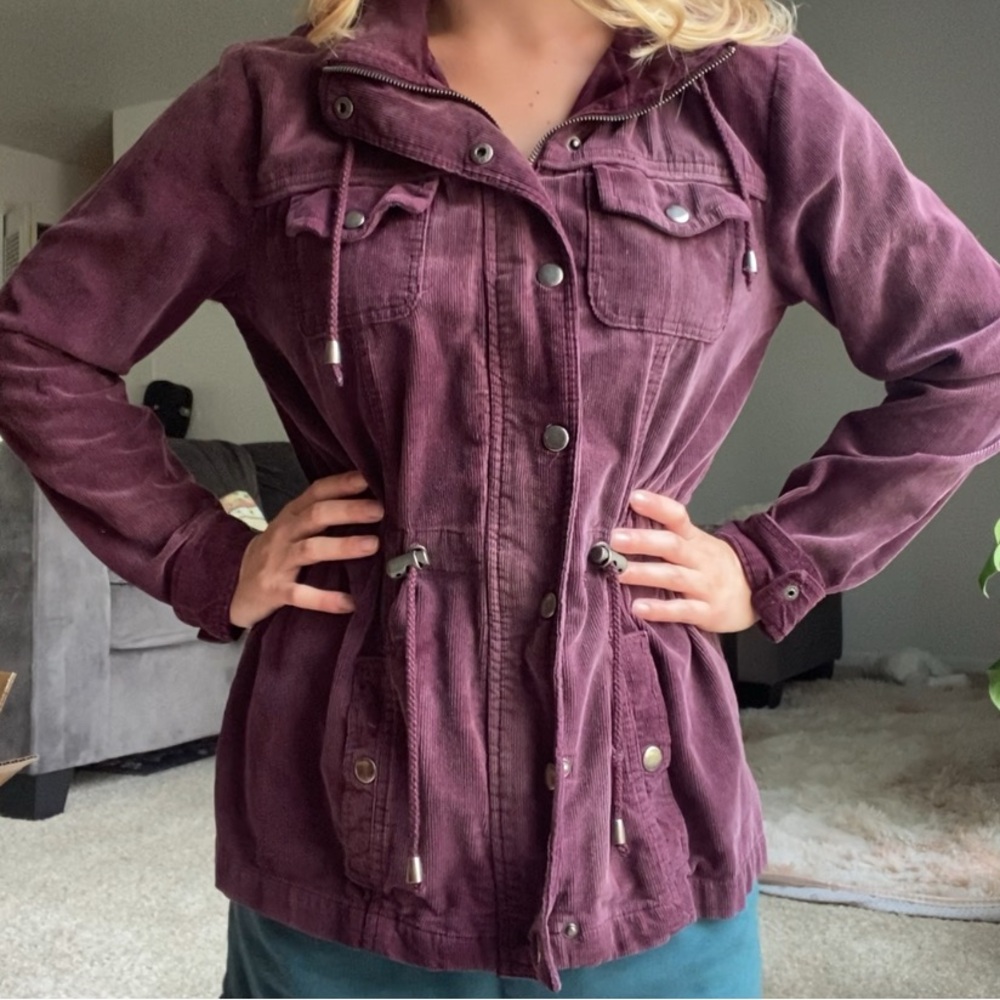 Women's Purple Courderoy Jacket